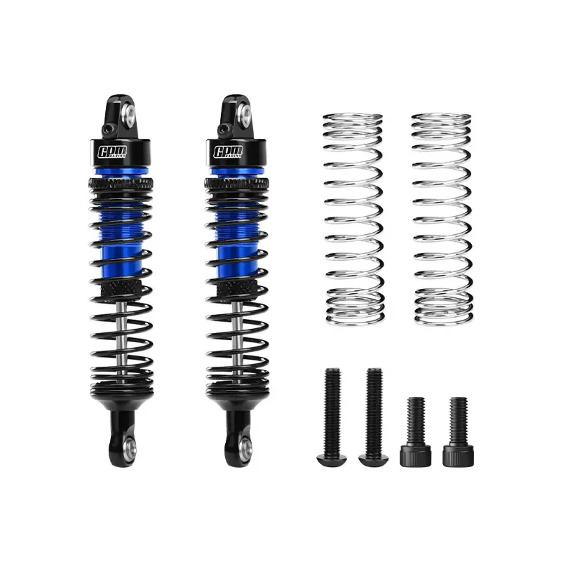 Aluminum 6061-T6 Alloy Front Or Rear Adjustable Progressive Spring Shock 71Mm For Arrma 1:16 Quake Grom / Gorgon Grom Brushed Monster Truck Upgrades - Blue 1
