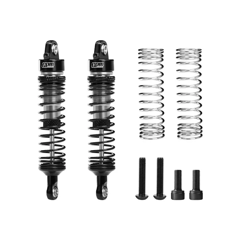 Aluminum 6061-T6 Alloy Front Or Rear Adjustable Progressive Spring Shock 71Mm For Arrma 1:16 Quake Grom / Gorgon Grom Brushed Monster Truck Upgrades - Silver 1