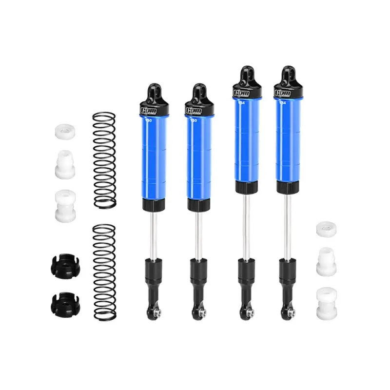 Aluminum 6061-T6 Alloy Front Or Rear Complete Internal Spring Shock (130Mm And 134Mm) For Losi 1/8 Lmt 2.0 Grave Digger 4X4 Solid Axle Brushless Monster Truck-Los04028 Upgrades - Blue 1