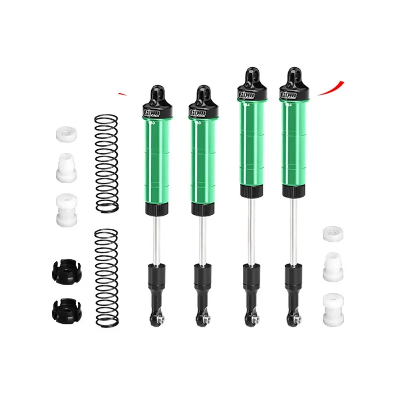 Aluminum 6061-T6 Alloy Front Or Rear Complete Internal Spring Shock (130Mm And 134Mm) For Losi 1/8 Lmt 2.0 Grave Digger 4X4 Solid Axle Brushless Monster Truck-Los04028 Upgrades - Green 1