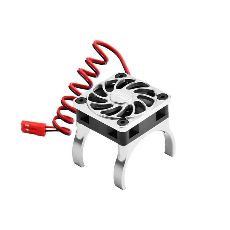 Aluminum 6061-T6 Alloy High Speed Cooling Fan 18000 Rpm Compatible With 36Mm Motor For Traxxas 1:16 Mini Maxx / Mini Slash / Xrt Vxl 3S / 1:8 Jato 2S 4S Upgrade Parts - Silver 1