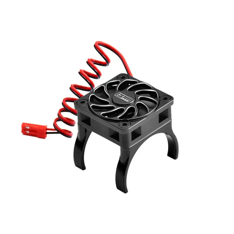 Aluminum 6061-T6 Alloy High Speed Cooling Fan 18000 Rpm Compatible With 36Mm Motor For Traxxas 1:16 Mini Maxx / Mini Xrt 3S / 1/8 Jato 2S 4S Upgrade Parts - Black 1