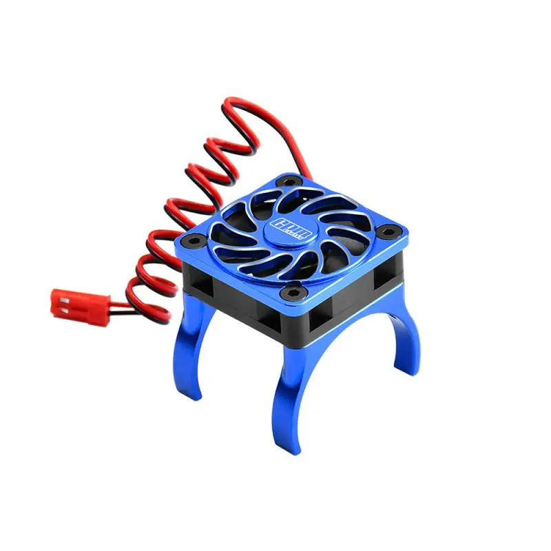 Aluminum 6061-T6 Alloy High Speed Cooling Fan 18000 Rpm Compatible With 36Mm Motor For Traxxas 1:16 Mini Maxx / Mini Xrt 3S / 1/8 Jato 2S 4S Upgrade Parts - Blue 1
