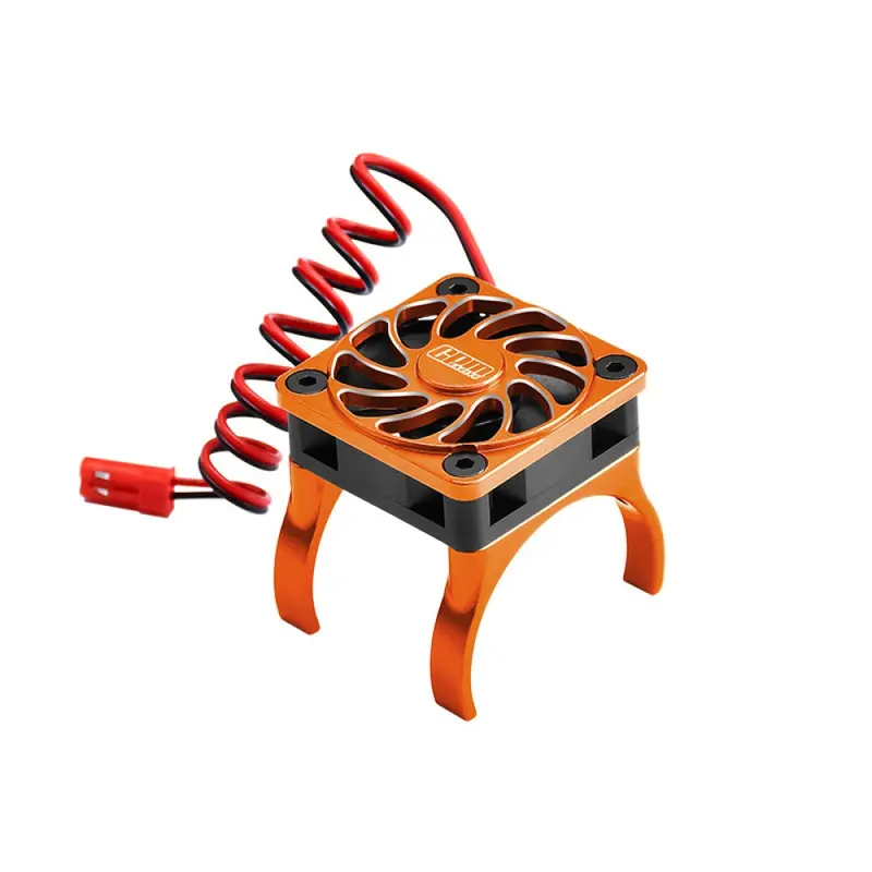 Aluminum 6061-T6 Alloy High Speed Cooling Fan 18000 Rpm Compatible With 36Mm Motor For Traxxas 1:16 Mini Maxx / Mini Xrt 3S / 1/8 Jato 2S 4S Upgrade Parts - Orange 1