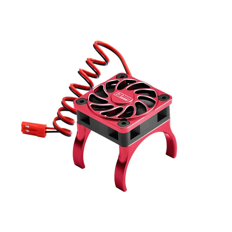 Aluminum 6061-T6 Alloy High Speed Cooling Fan 18000 Rpm Compatible With 36Mm Motor For Traxxas 1:16 Mini Maxx / Mini Xrt 3S / 1/8 Jato 2S 4S Upgrade Parts - Red 1