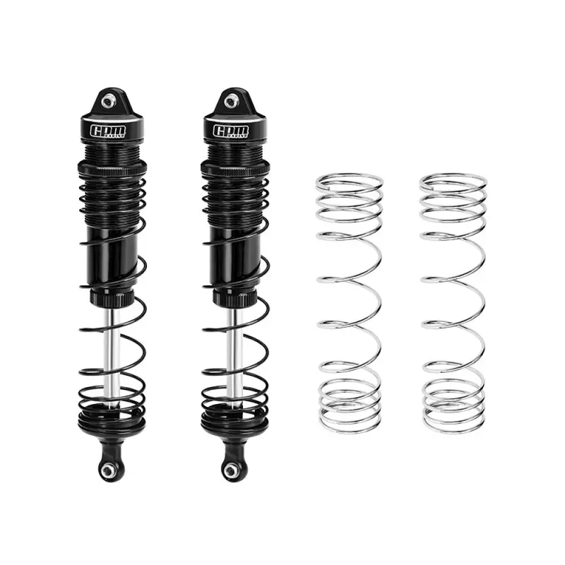 Aluminum 6061-T6 Alloy Progressive Spring Front Shock 132Mm For Arrma 1/8 Mojave 4X4 4S Blx Desert Truck Rtr-Ara4404 Upgrades - Black 1