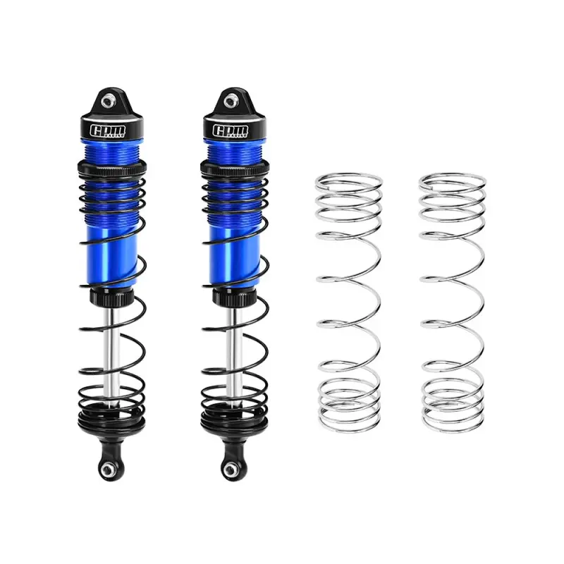Aluminum 6061-T6 Alloy Progressive Spring Front Shock 132Mm For Arrma 1/8 Mojave 4X4 4S Blx Desert Truck Rtr-Ara4404 Upgrades - Blue 1