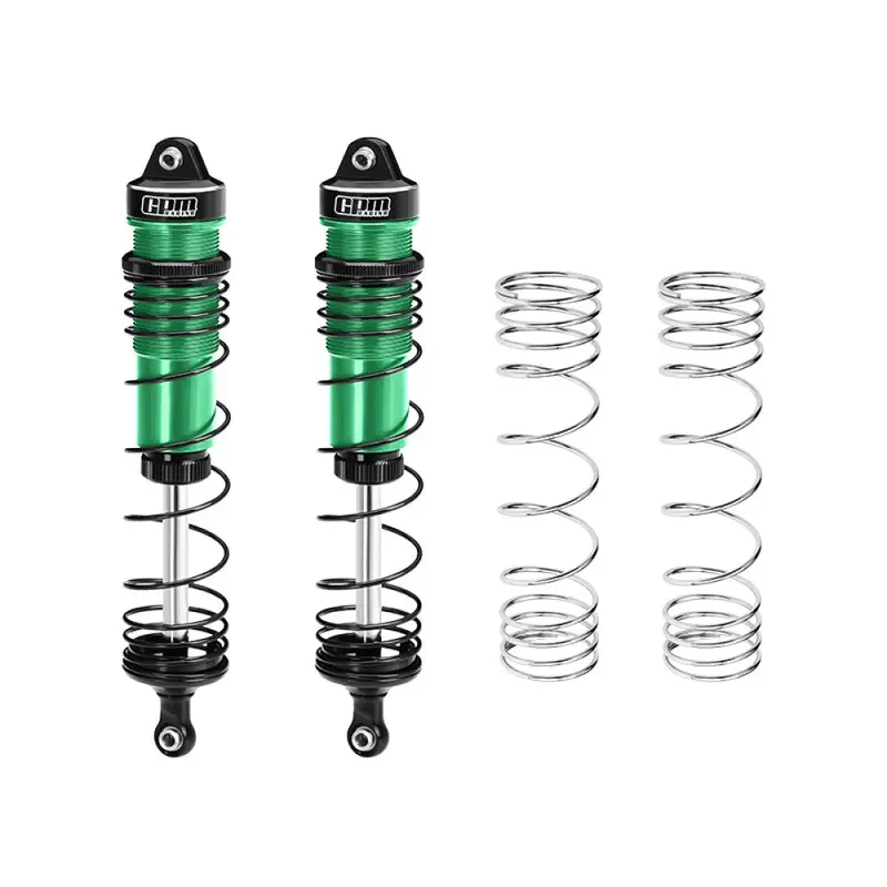 Aluminum 6061-T6 Alloy Progressive Spring Front Shock 132Mm For Arrma 1/8 Mojave 4X4 4S Blx Desert Truck Rtr-Ara4404 Upgrades - Green 1