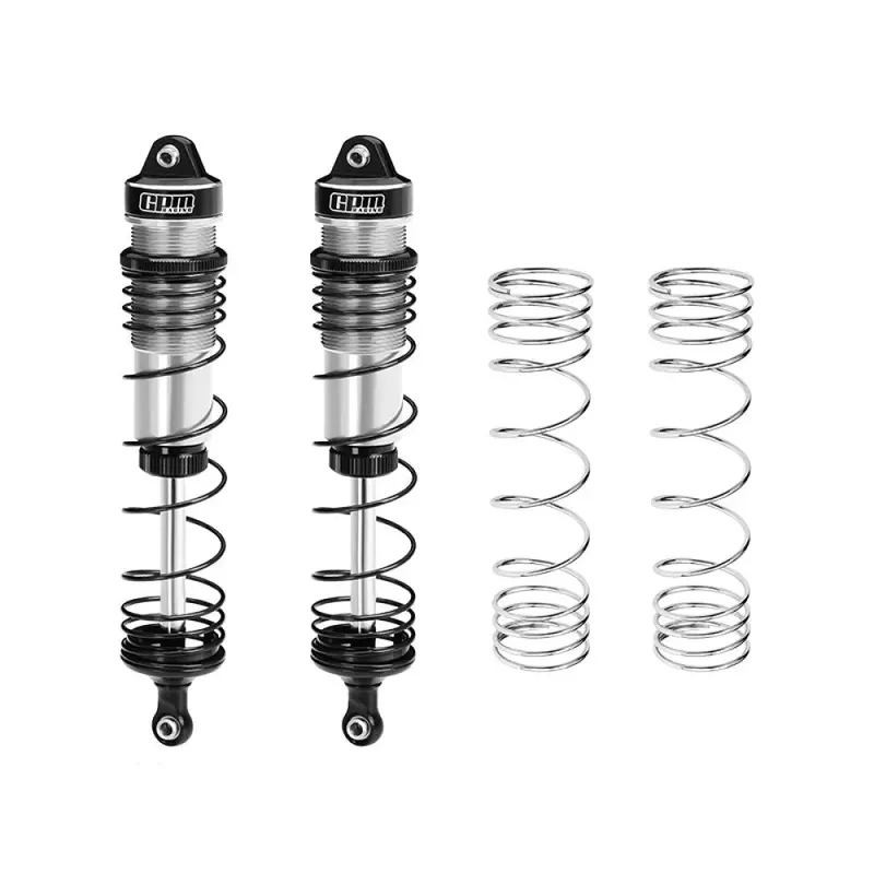 Aluminum 6061-T6 Alloy Progressive Spring Front Shock 132Mm For Arrma 1/8 Mojave 4X4 4S Blx Desert Truck Rtr-Ara4404 Upgrades - Silver 1