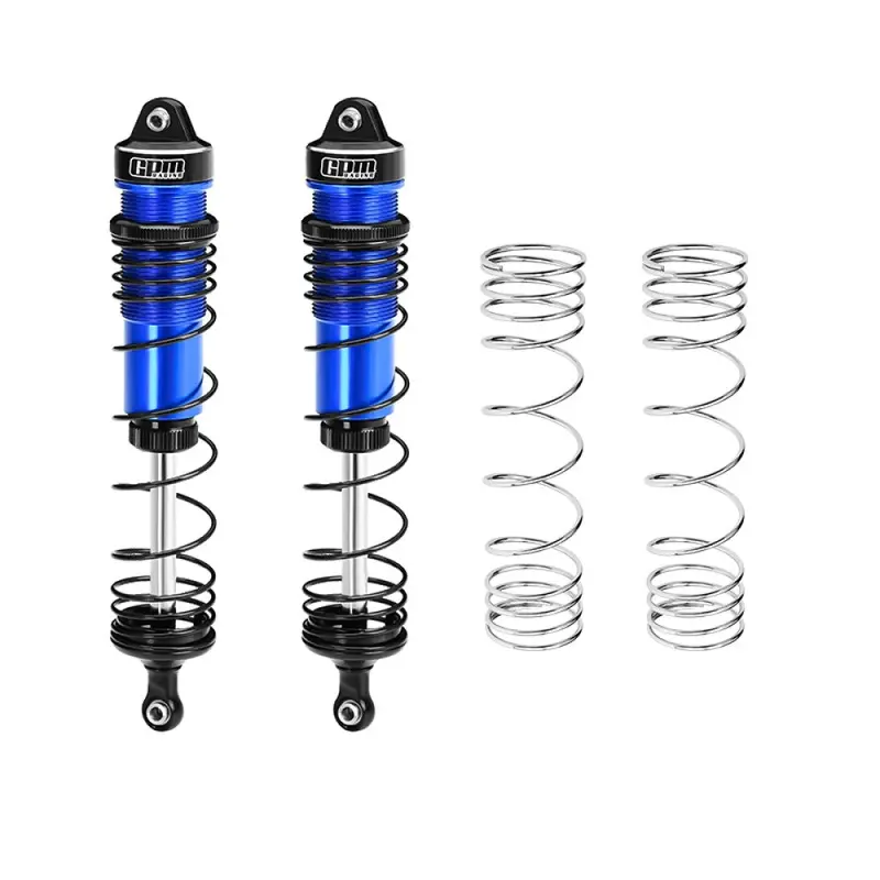 Aluminum 6061-T6 Alloy Progressive Spring Rear Shock 144Mm For Arrma 1/8 Mojave 4X4 4S Blx Desert Truck Rtr-Ara4404 Upgrades - Blue 1