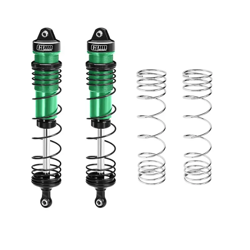Aluminum 6061-T6 Alloy Progressive Spring Rear Shock 144Mm For Arrma 1/8 Mojave 4X4 4S Blx Desert Truck Rtr-Ara4404 Upgrades - Green 1