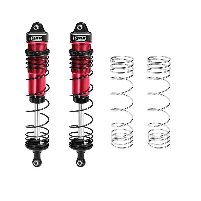 Aluminum 6061-T6 Alloy Progressive Spring Rear Shock 144Mm For Arrma 1/8 Mojave 4X4 4S Blx Desert Truck Rtr-Ara4404 Upgrades - Red 1