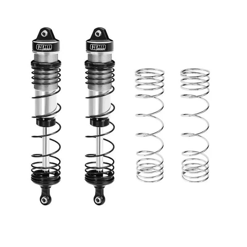 Aluminum 6061-T6 Alloy Progressive Spring Rear Shock 144Mm For Arrma 1/8 Mojave 4X4 4S Blx Desert Truck Rtr-Ara4404 Upgrades - Silver 1