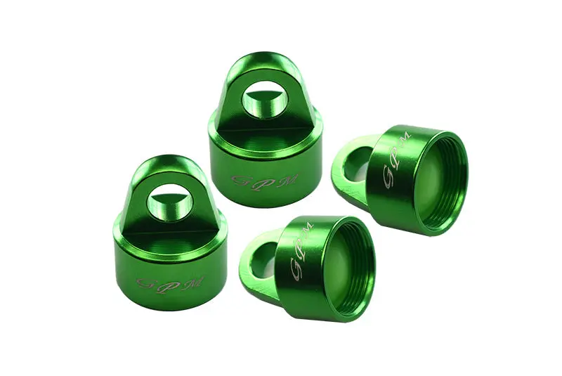 Aluminum 6061-T6 Damper Top Cap For Gpm Optional And Original Shock Absorbers For Traxxas 1/8 4Wd Sledge Monster Truck 95076-4 - 4Pc Set Green 1