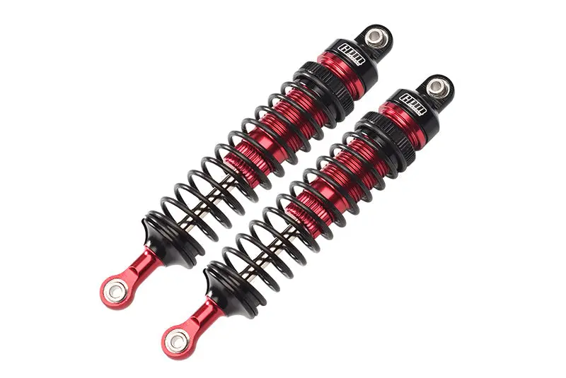 Aluminum 6061-T6 Front Adjustable Spring Dampers (102Mm) For Losi 1/10 Hammer Rey U4 Rock Racer-Los03030 Upgrades - Red 1