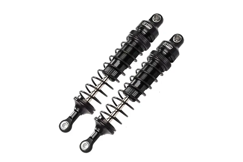 Aluminum 6061-T6 Front Adjustable Spring Dampers (108Mm) For Losi 1/10 Rock Rey 4Wd Rock Racer Los03009 Upgrades - Black 1