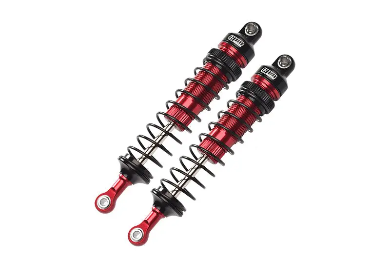 Aluminum 6061-T6 Front Adjustable Spring Dampers (108Mm) For Losi 1/10 Rock Rey 4Wd Rock Racer Los03009 Upgrades - Red 1