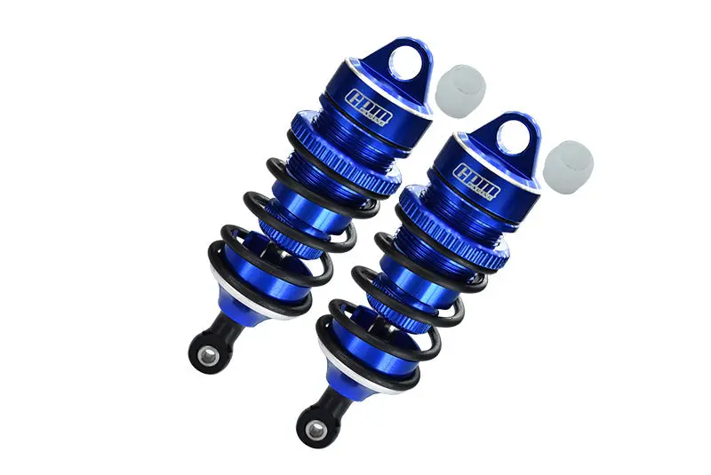 Aluminum 6061-T6 Front Adjustable Spring Dampers 78Mm With 6Mm Shaft For Arrma 1:7 Limitless V2-Ara7116v2 / Infraction V2 6S-Ara7615v2 / Infraction 6S-Ara109001 /  Limitless All-Road-Ara109011 - Blue 1