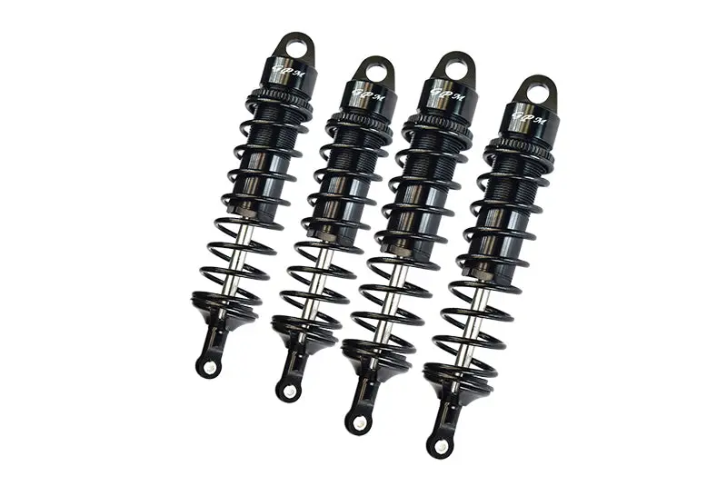 Aluminum 6061-T6 Front And Rear Adjustable Spring Dampers With 6Mm Shaft For Traxxas 1/8 4Wd Sledge Monster Truck 95076-4 Upgrades - Black 1