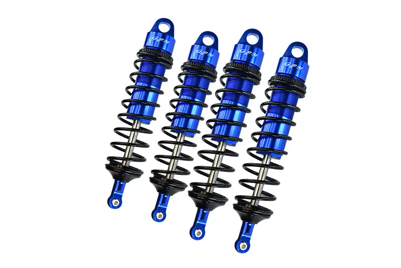 Aluminum 6061-T6 Front And Rear Adjustable Spring Dampers With 6Mm Shaft For Traxxas 1/8 4Wd Sledge Monster Truck 95076-4 Upgrades - Blue 1