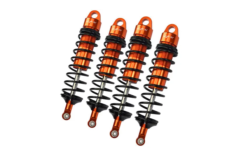 Aluminum 6061-T6 Front And Rear Adjustable Spring Dampers With 6Mm Shaft For Traxxas 1/8 4Wd Sledge Monster Truck 95076-4 Upgrades - Orange 1