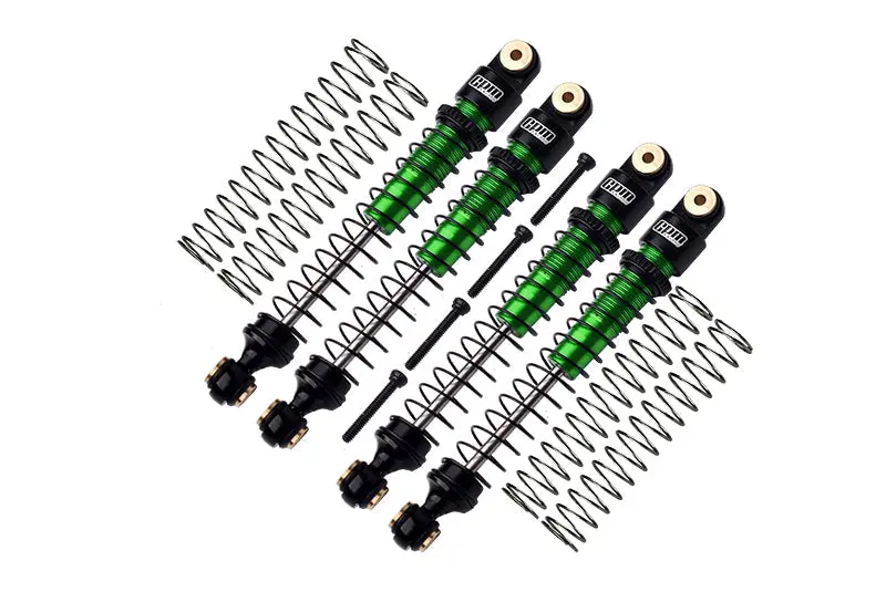 Aluminum 6061-T6 Front And Rear Dampers Shock Absorbers 49Mm For Axial 1/24 Ax24 Xc-1 4Ws Crawler Brushed Rtr Axi00003 Upgrades - Green 1