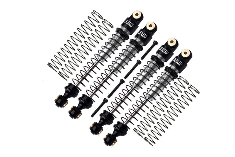 Aluminum 6061-T6 Front And Rear Dampers Shock Absorbers 49Mm For Axial 1/24 Ax24 Xc-1 4Ws Crawler Brushed Rtr Axi00003 Upgrades - Silver 1