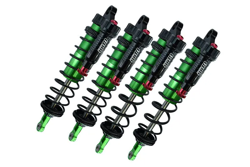 Aluminum 6061-T6 Front And Rear L-Shape Piggy Back (Built-In Piston Spring) Adjustable Spring Dampers For Traxxas 1/8 4Wd Sledge Monster Truck 95076-4 Upgrades - Green 1