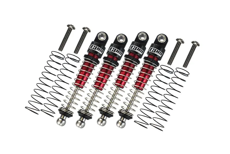Aluminum 6061-T6 Front And Rear Shocks 38Mm For Kyosho 1/18 Mini-Z 4X4 Suzuki Jimny Sierra Apio Jimny Ts4-32525 Upgrades - Red 1
