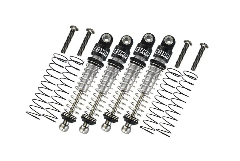 Aluminum 6061-T6 Front And Rear Shocks 38Mm For Kyosho 1/18 Mini-Z 4X4 Suzuki Jimny Sierra Apio Jimny Ts4-32525 Upgrades - Silver 1