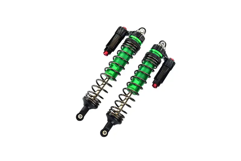 Aluminum 6061-T6 Front L-Shape Piggy Back (Built-In Piston Spring) Adjustable Spring Dampers 135Mm For Traxxas 1:7 Unlimited Desert Racer Udr Pro-Scale 4X4 (#85076-4) Upgrades - Green 1