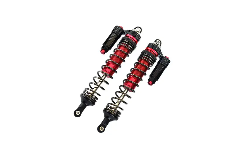 Aluminum 6061-T6 Front L-Shape Piggy Back (Built-In Piston Spring) Adjustable Spring Dampers 135Mm For Traxxas 1:7 Unlimited Desert Racer Udr Pro-Scale 4X4 (#85076-4) Upgrades - Red 1