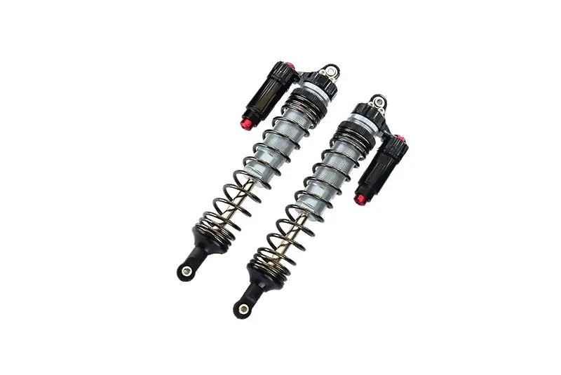 Aluminum 6061-T6 Front L-Shape Piggy Back (Built-In Piston Spring) Adjustable Spring Dampers 135Mm For Traxxas 1:7 Unlimited Desert Racer Udr Pro-Scale 4X4 (#85076-4) Upgrades - Silver 1