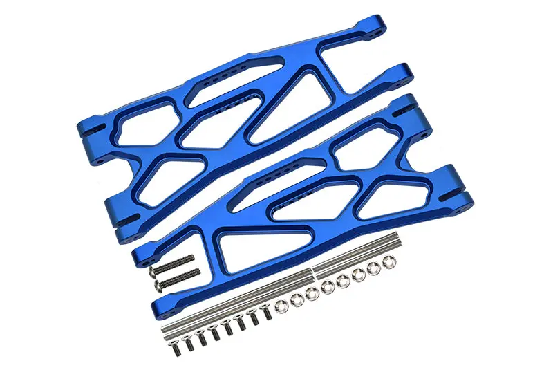 Aluminum 6061-T6 Front Or Rear Extended Lower Arms For Traxxas 1:5 X Maxx 8S With Widemaxx #7895 / Xrt 8S Monster Truck Upgrades - Blue 1