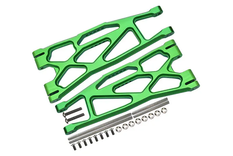 Aluminum 6061-T6 Front Or Rear Extended Lower Arms For Traxxas 1:5 X Maxx 8S With Widemaxx #7895 / Xrt 8S Monster Truck Upgrades - Green 1