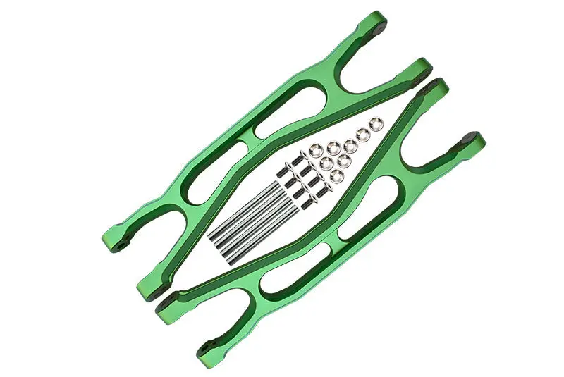 Aluminum 6061-T6 Front Or Rear Extended Upper Arms For Traxxas 1:5 X Maxx 8S With Widemaxx #7895 / Xrt 8S Monster Truck Upgrades - Green 1