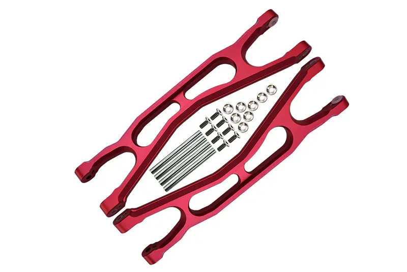 Aluminum 6061-T6 Front Or Rear Extended Upper Arms For Traxxas 1:5 X Maxx 8S With Widemaxx #7895 / Xrt 8S Monster Truck Upgrades - Red 1