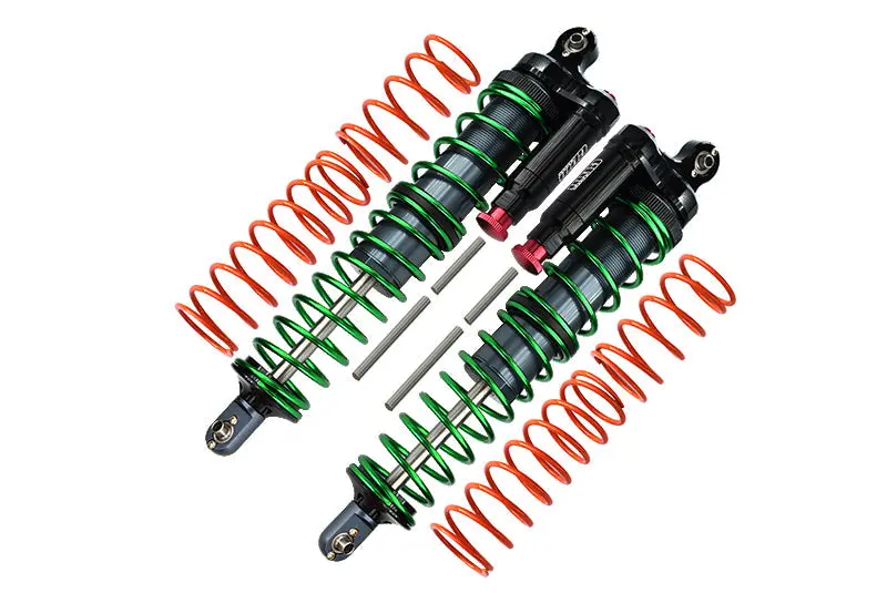 Aluminum 6061-T6 Front Or Rear L-Shape Piggy Back (Built-In Piston Spring) Adjustable Spring Dampers For 1:5 Traxxas X Maxx 6S / X Maxx 8S Monster Truck Upgrades - Gray Silver 1