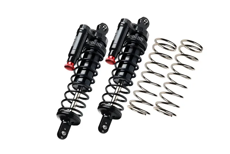 Aluminum 6061-T6 Front Or Rear L-Shape Piggy Back (Built-In Piston Spring) Adjustable Spring Dampers Shock Absorbers For Traxxas 1:5 Xrt 8S Monster Truck 78086-4 Upgrades - Black 1