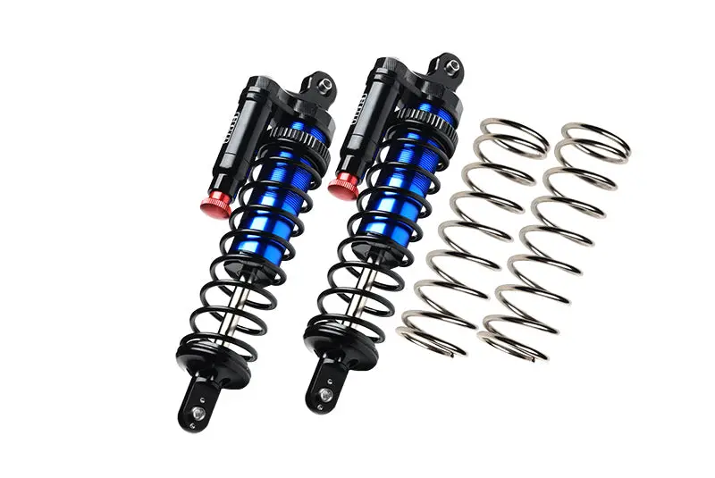 Aluminum 6061-T6 Front Or Rear L-Shape Piggy Back (Built-In Piston Spring) Adjustable Spring Dampers Shock Absorbers For Traxxas 1:5 Xrt 8S Monster Truck 78086-4 Upgrades - Blue 1