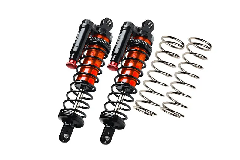 Aluminum 6061-T6 Front Or Rear L-Shape Piggy Back (Built-In Piston Spring) Adjustable Spring Dampers Shock Absorbers For Traxxas 1:5 Xrt 8S Monster Truck 78086-4 Upgrades - Orange 1