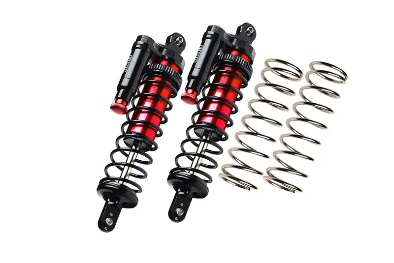 Aluminum 6061-T6 Front Or Rear L-Shape Piggy Back (Built-In Piston Spring) Adjustable Spring Dampers Shock Absorbers For Traxxas 1:5 Xrt 8S Monster Truck 78086-4 Upgrades - Red 1