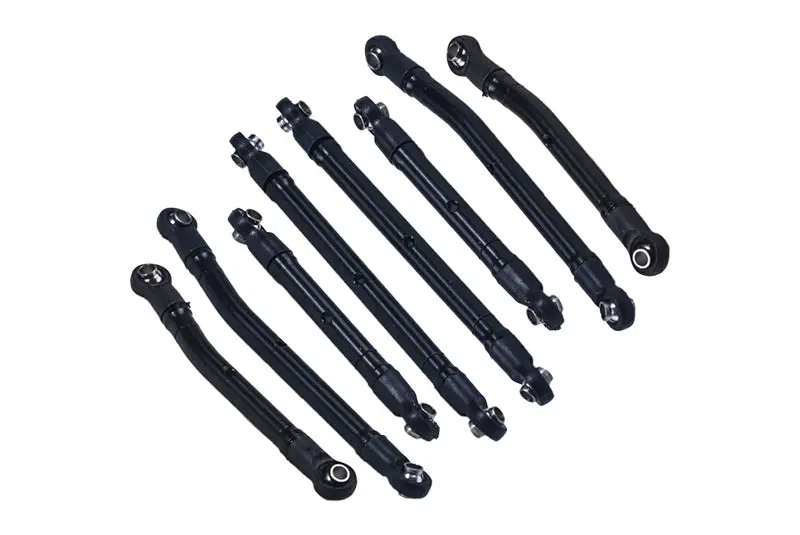 Aluminum 6061-T6 High Clearance Adjustable Link Set For Traxxas 1:18 Trx4m K10 High Trail Crawler 97064-1 Upgrade Parts - Black 1
