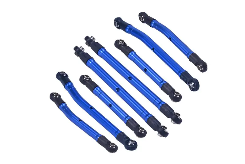Aluminum 6061-T6 High Clearance Adjustable Link Set For Traxxas 1:18 Trx4m K10 High Trail Crawler 97064-1 Upgrade Parts - Blue 1