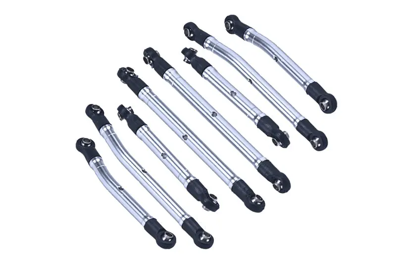 Aluminum 6061-T6 High Clearance Adjustable Link Set For Traxxas 1:18 Trx4m K10 High Trail Crawler 97064-1 Upgrade Parts - Silver 1