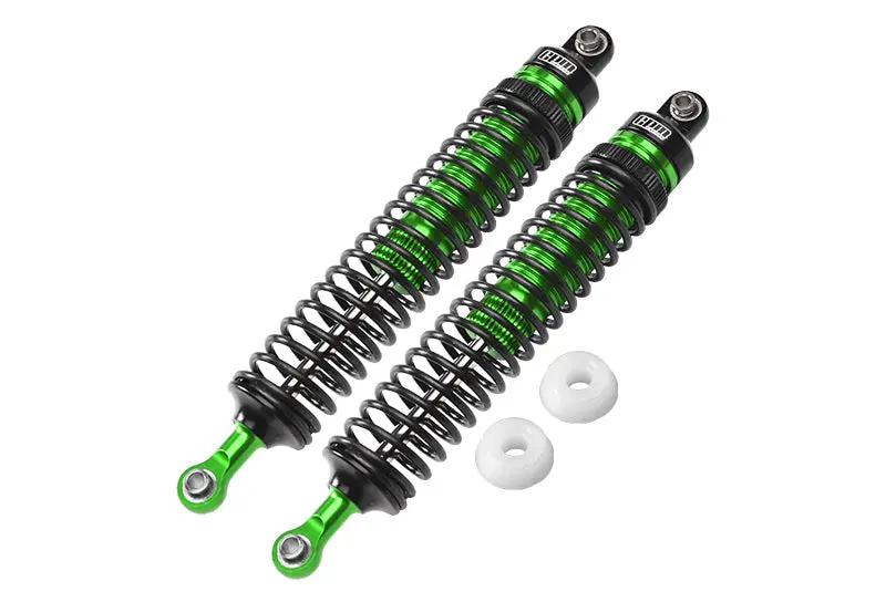 Aluminum 6061-T6 Rear Adjustable Spring Dampers (122Mm) For Losi 1/10 Hammer Rey U4 Rock Racer-Los03030 Upgrades - Green 1