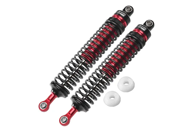 Aluminum 6061-T6 Rear Adjustable Spring Dampers (122Mm) For Losi 1/10 Hammer Rey U4 Rock Racer-Los03030 Upgrades - Red 1