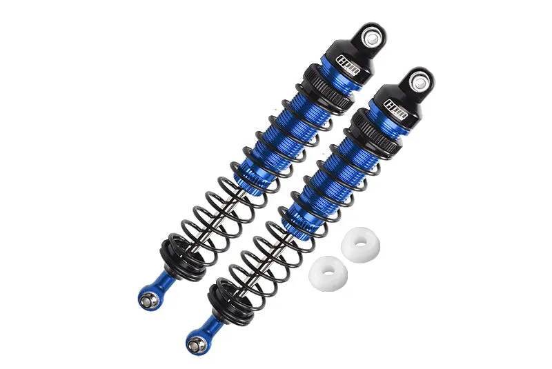 Aluminum 6061-T6 Rear Adjustable Spring Dampers (122Mm) For Losi 1/10 Rock Rey 4Wd Rock Racer Los03009 Upgrades - Blue 1