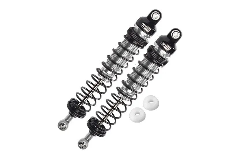 Aluminum 6061-T6 Rear Adjustable Spring Dampers (122Mm) For Losi 1/10 Rock Rey 4Wd Rock Racer Los03009 Upgrades - Silver 1