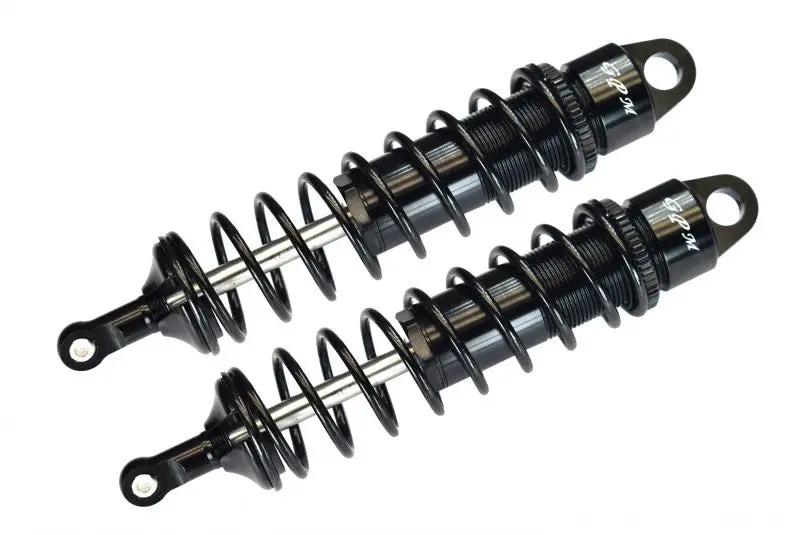 Aluminum 6061-T6 Rear Adjustable Spring Dampers 143Mm With 6Mm Shaft For Traxxas 1/8 4Wd Sledge Monster Truck 95076-4 - 2Pc Set Black 1